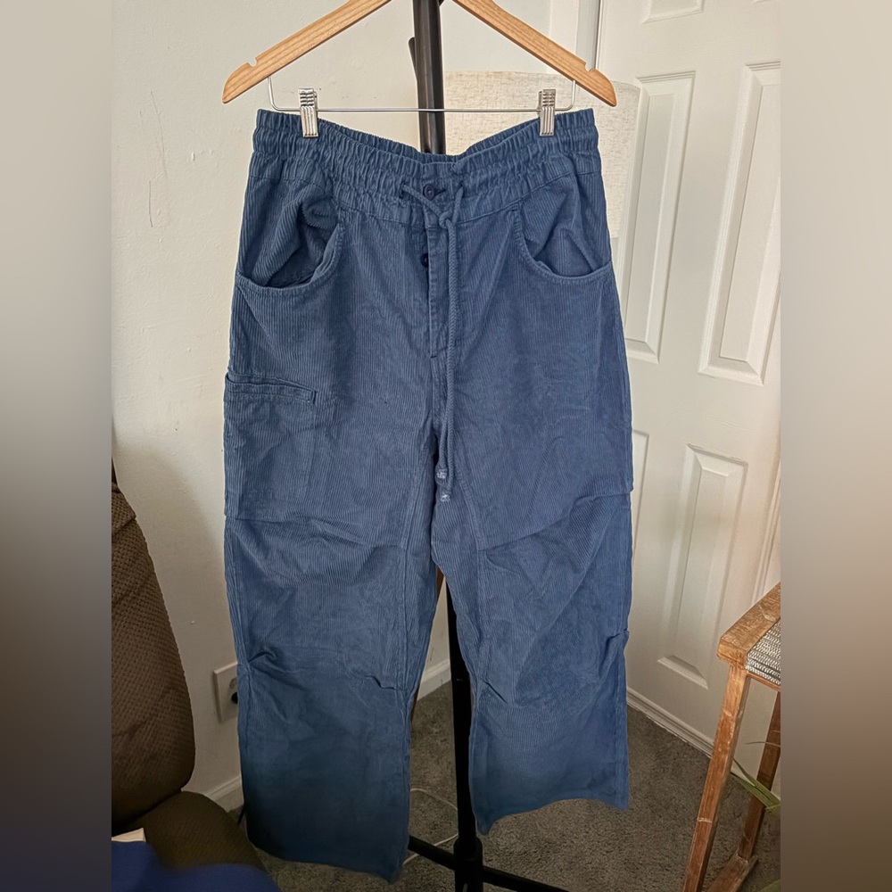 NWT We The Free Modern Love Drawstring Pants in Deep Blue Size L - Picture 4 of 7